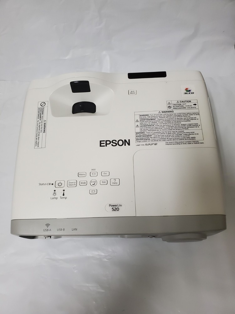 Epson PowerLite 520 Projector 2700/Test Working