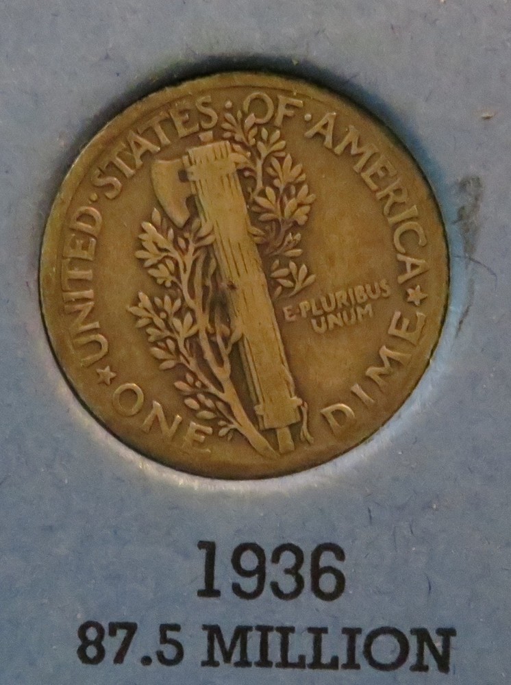 1936 Silver Mercury Dime 10c
