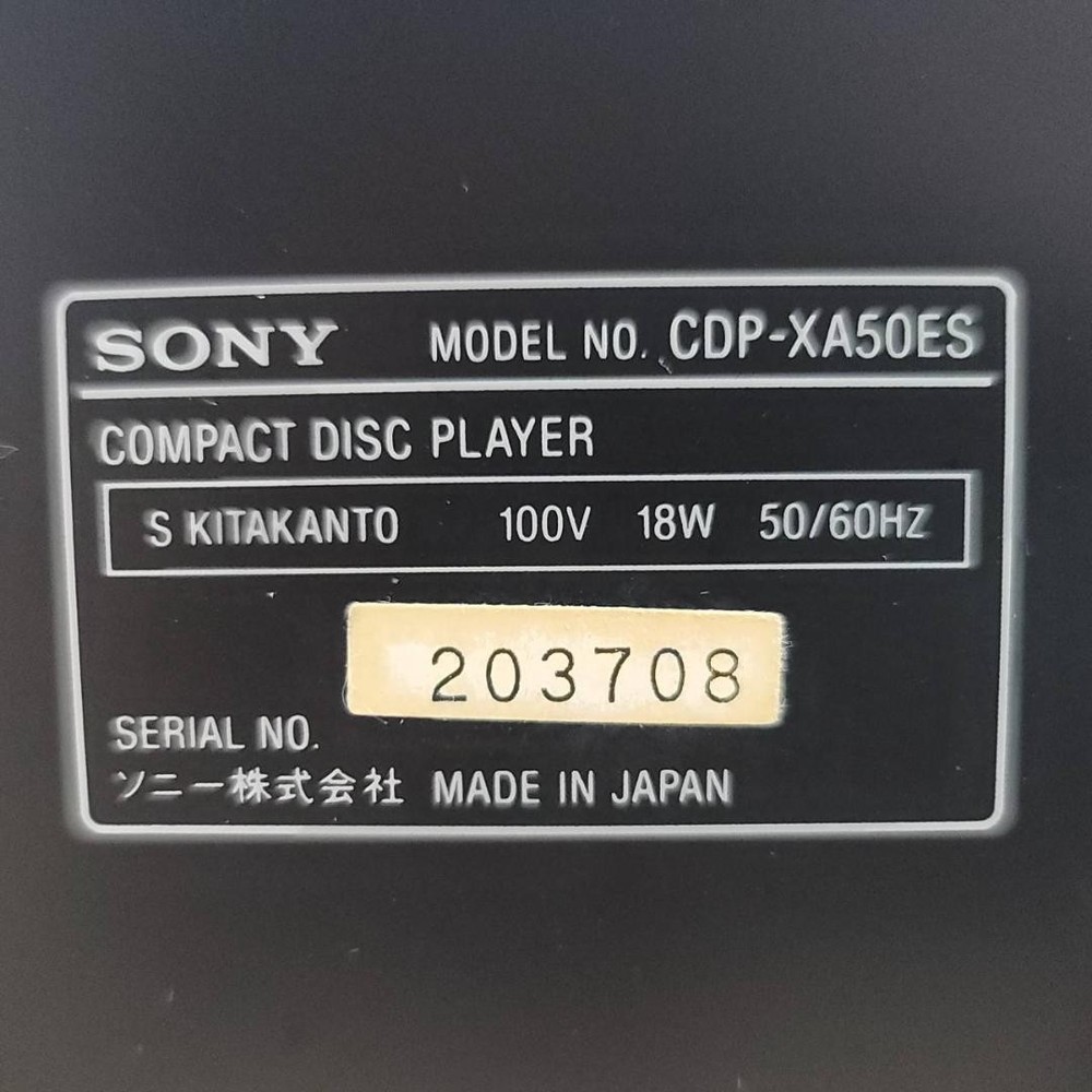 Sony CDP-XA50ES CD Player ES Series Fixed Optical Pickup Hi-Fi Fully Function