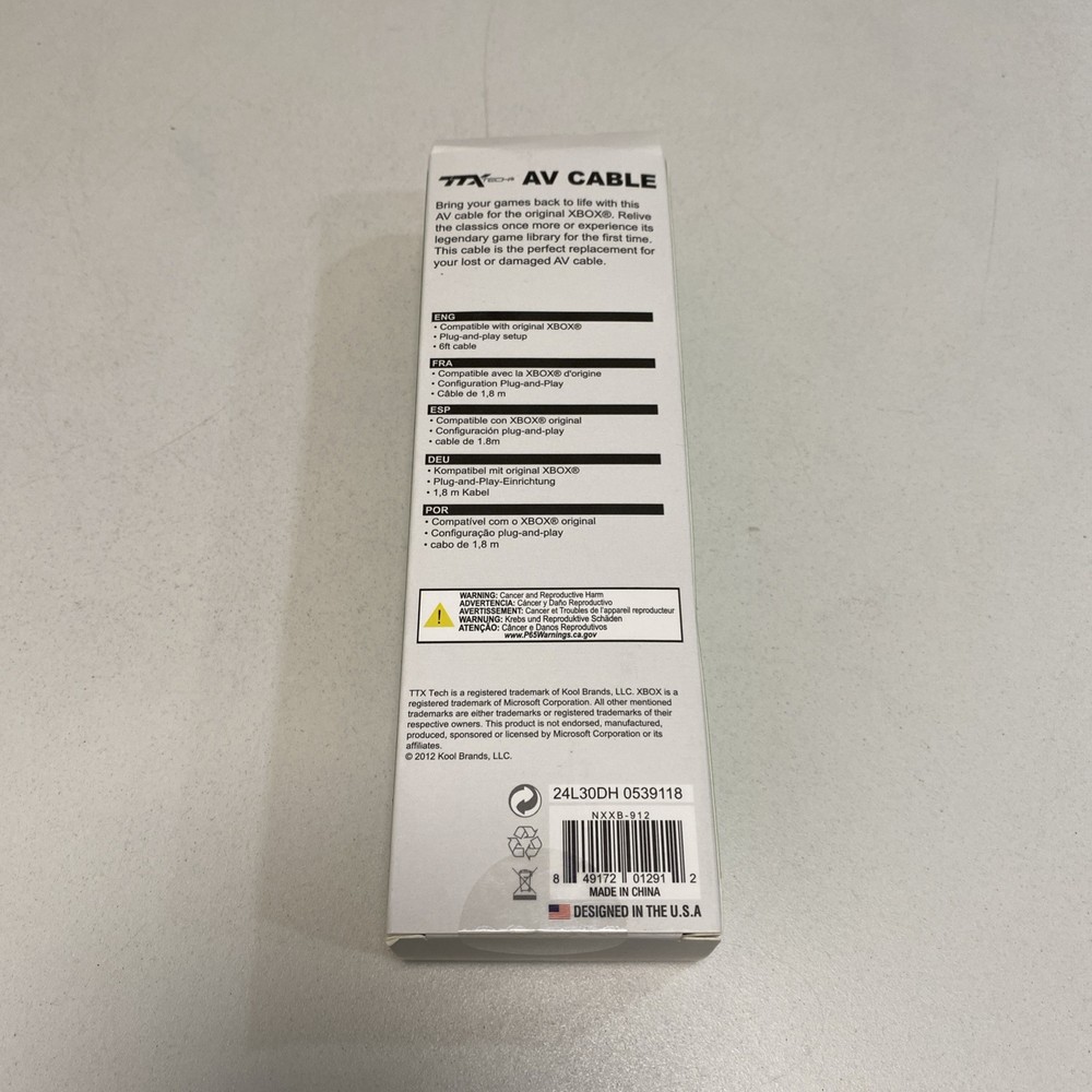 TTX Tech AV Cable for Original XBOX 6ft