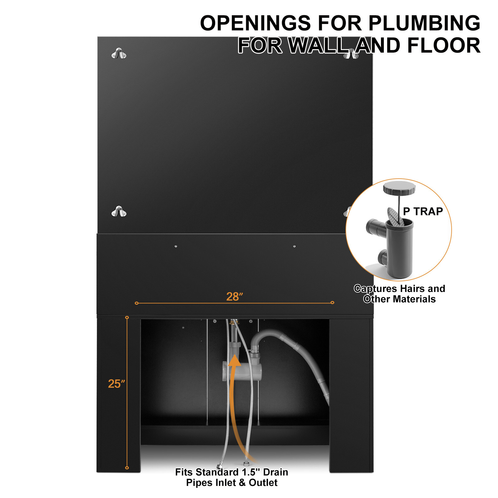 New Backwash Sink Station Shampoo Bowl Beauty Salon Spa Mirror+Drawer+USB+P Trap