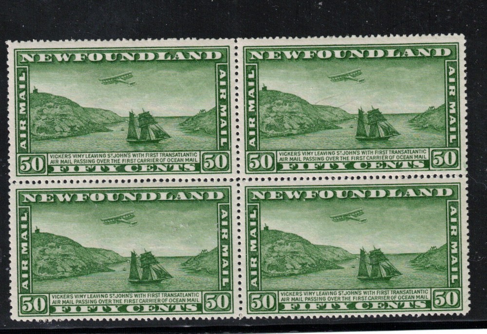 Newfoundland #C7 Very Fine Never Hinged Block