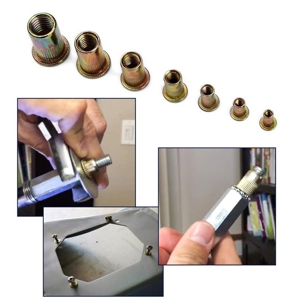 830PC Metric Rivet Nut Kit For Rivnut Tool Nut Setter Thread Setting Nutsert Gun