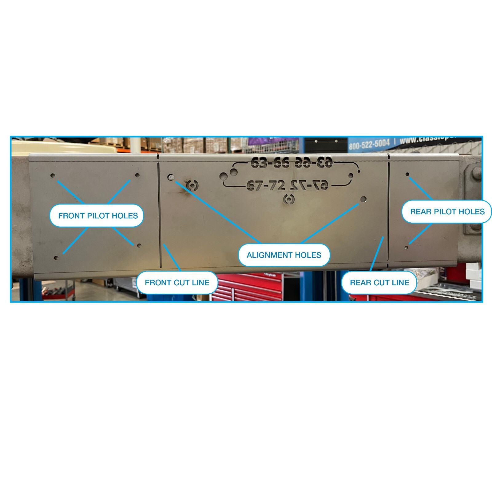 63-72 Chevy C10 CPP’s Frame Shortening Kit Short Bed Conversion 1/4" Heavy Plate