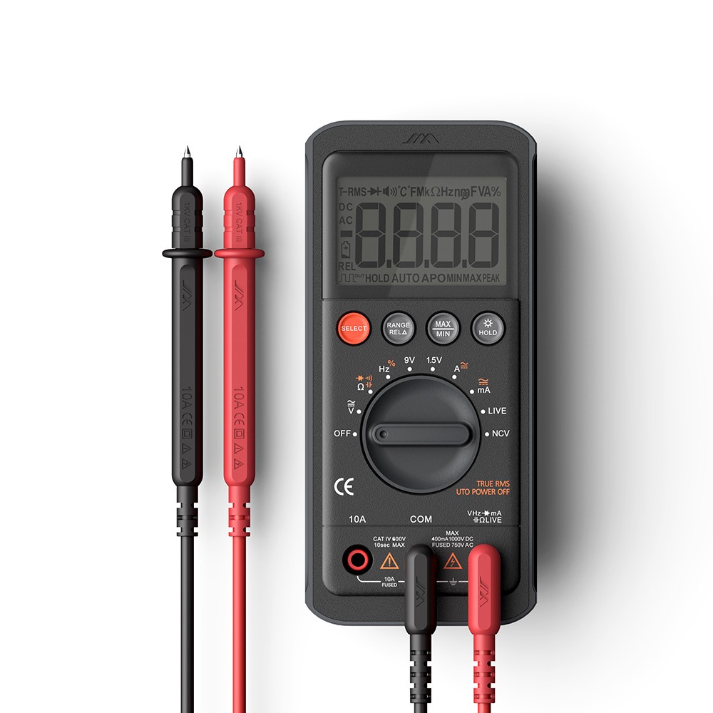 Digital Multimeter Tester with DC/AC Voltmeter; Measures Voltage 6000 Counts