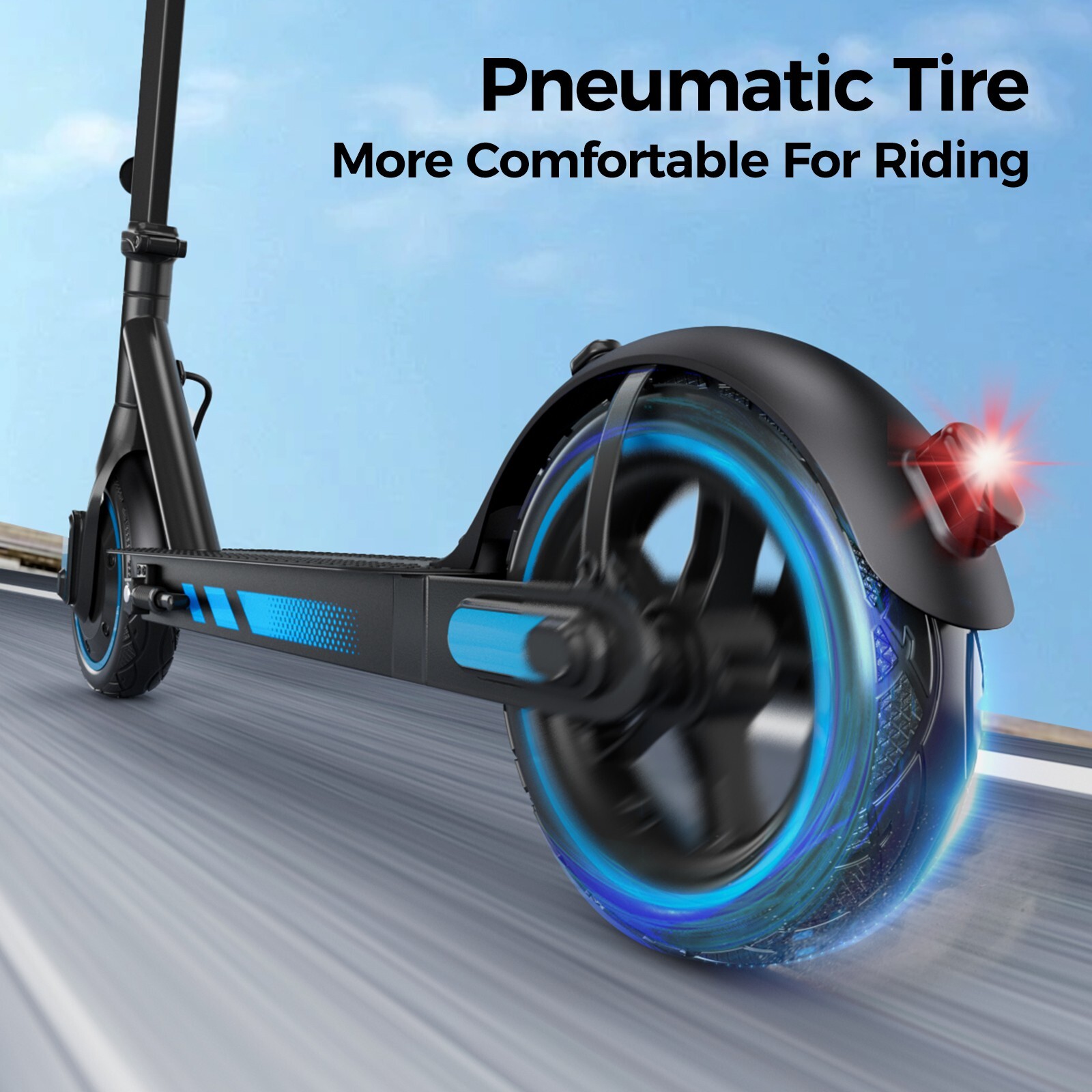 V10 Electric Scooter 500W 10''Air Tire 25MPH 22Mile Long Range Foldable 10.5AH