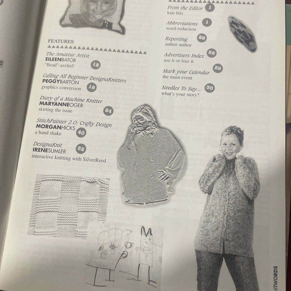 5 Knitting Machine Knit Magazines 1990 -2003 #2