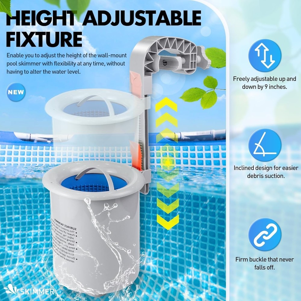 Efficient Automatic Pool Skimmer - Keep Your Above Ground Pool Sparkling Clear