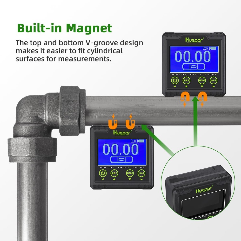 Digital Angle Gauge Protractor, Electronic Bubble Angle Finder Dual Axis Leve...