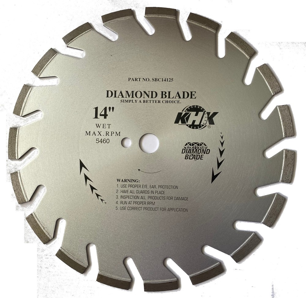 14" Pro-Value Laser-Welded High Segment Blade for Abrasive Material, 1" Arbor