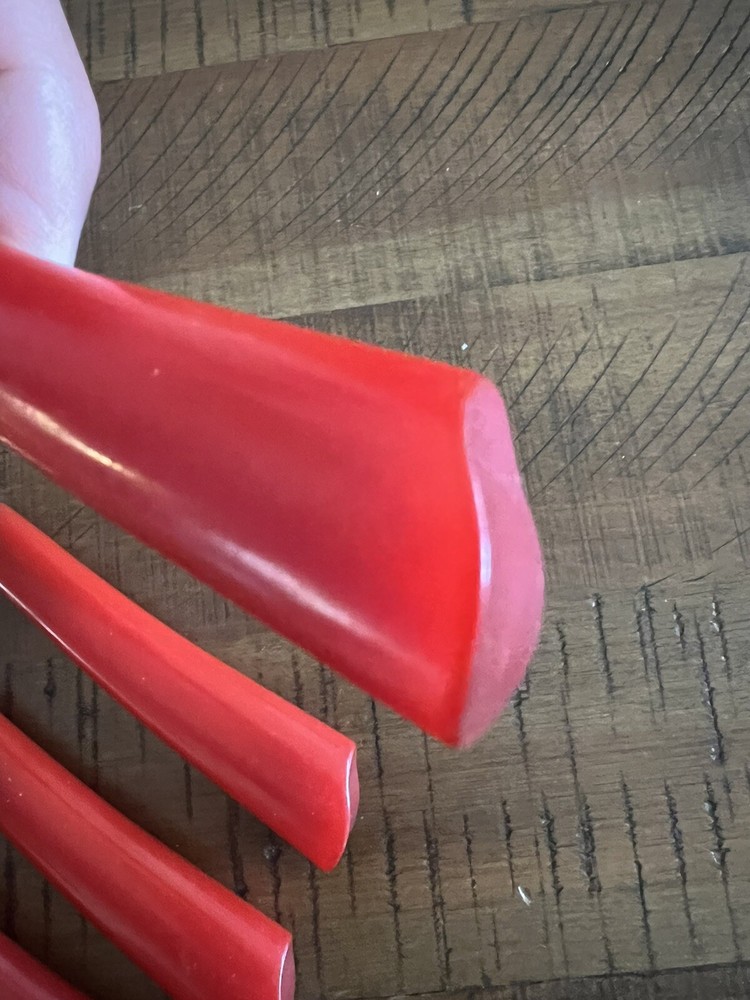 Vintage Red Valley Forge Dinner Knives & Fork Flatware Bakelite?