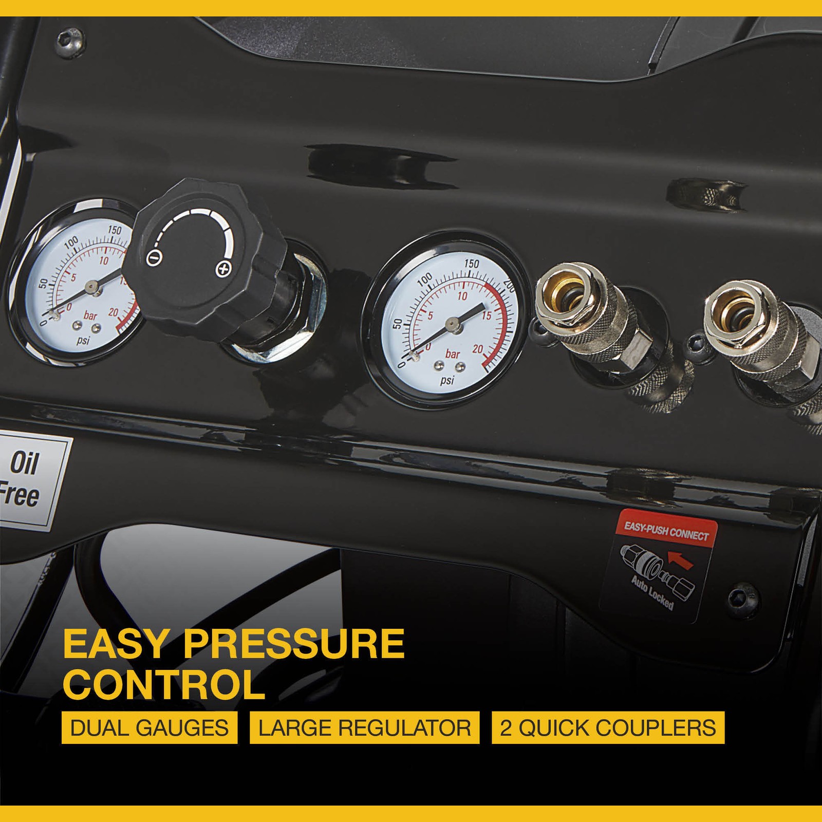 Klutch 29-Gallon Air Compressor, 2.5 HP, 120 Volts, 175 PSI