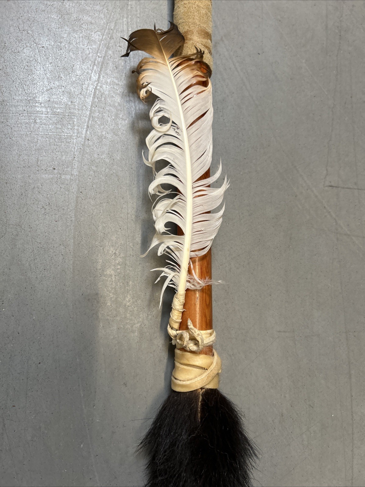 Vintage Native American Ceremonial Lance Spear Indian Lance 66” Replica L. Notah