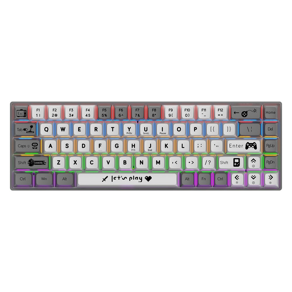 Wired mechanical keyboard 68 keys with customizable lighting and ABS material