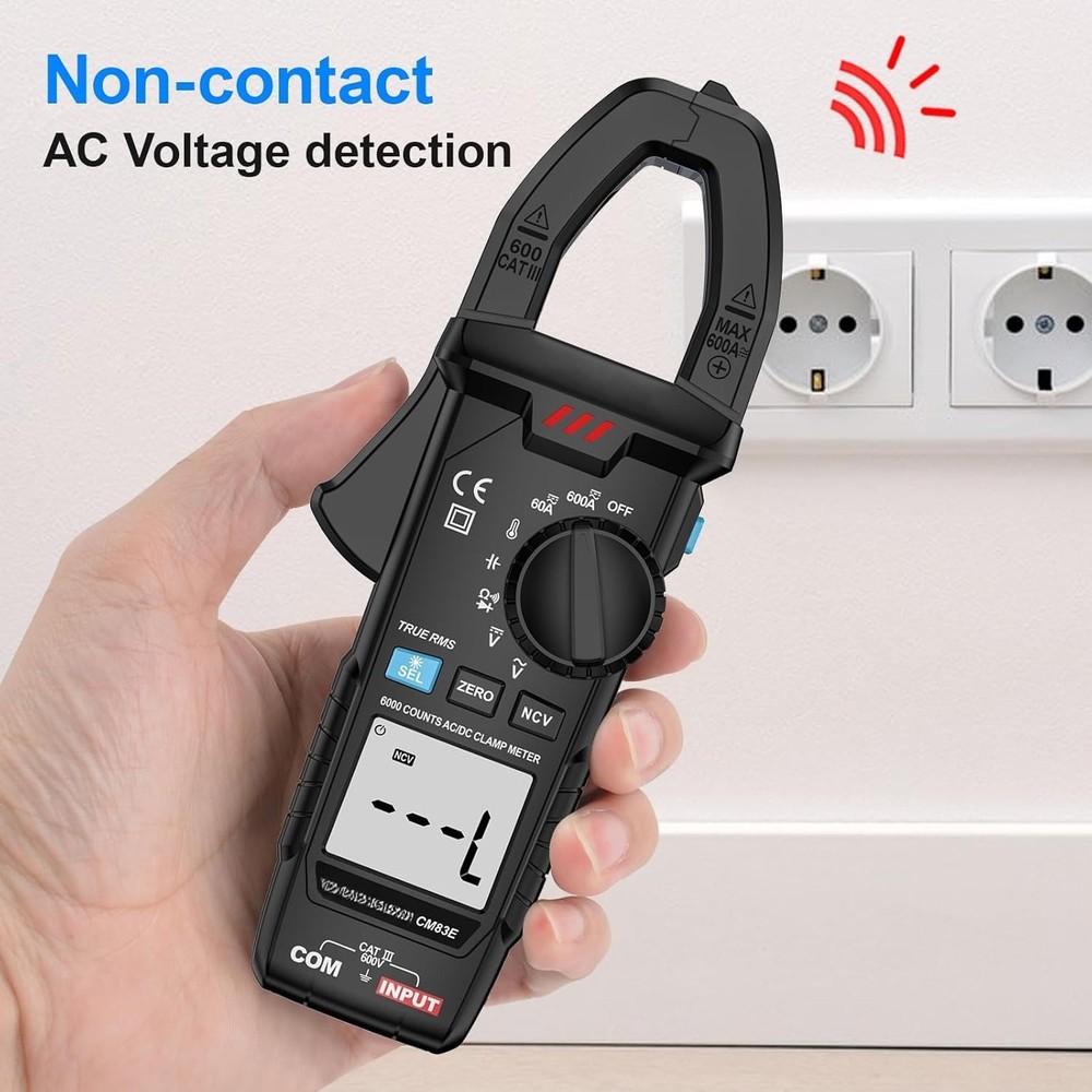 Digital Clamp Meter Multimeter TRMS 6000 Counts Voltage Tester Amp Volt Meter