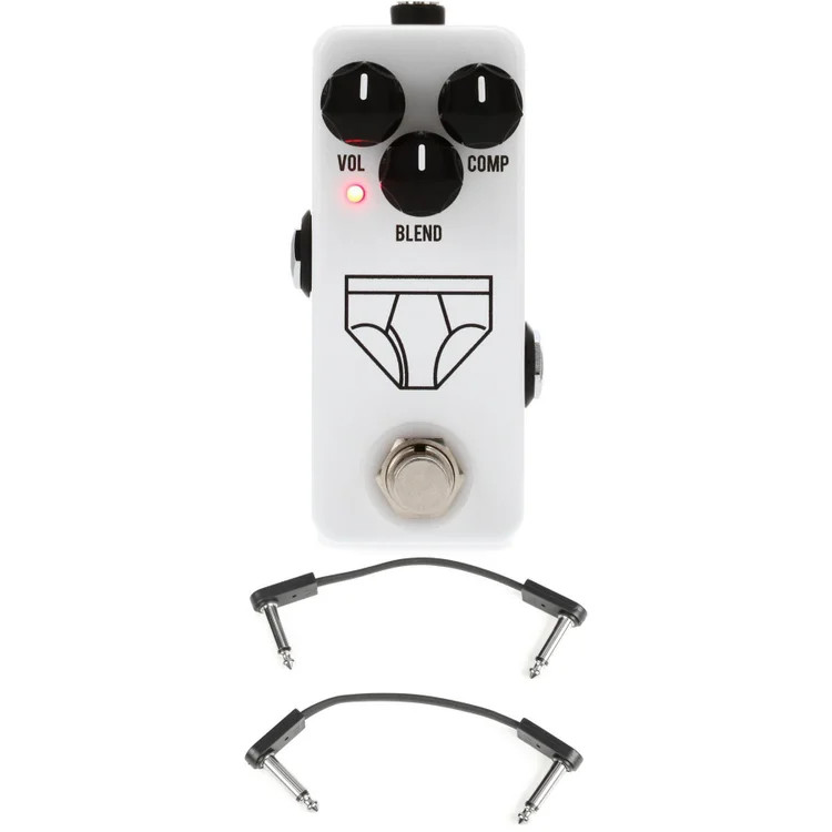 JHS Whitey Tighty Mini FET Compressor Pedal with EBS Patch Cables