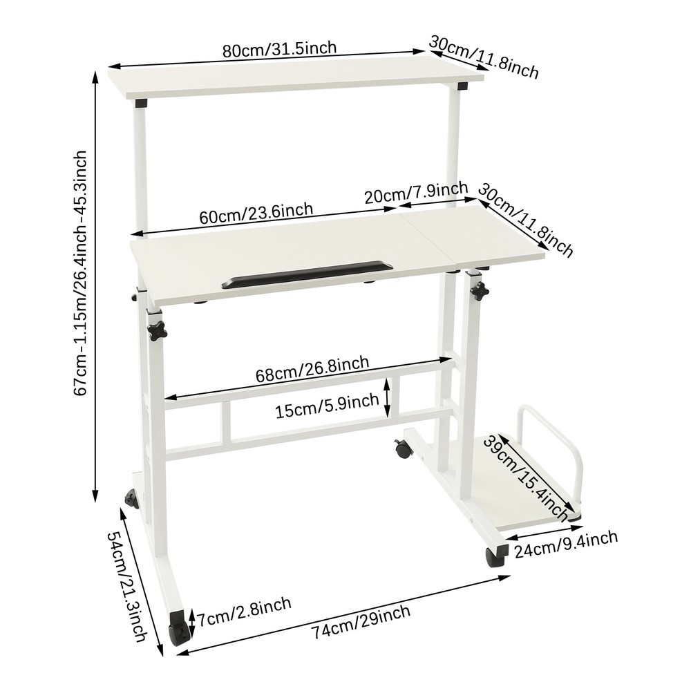 Multi Functional Foldable Desk, Modern Computer Desk, Adjustable Computer Table