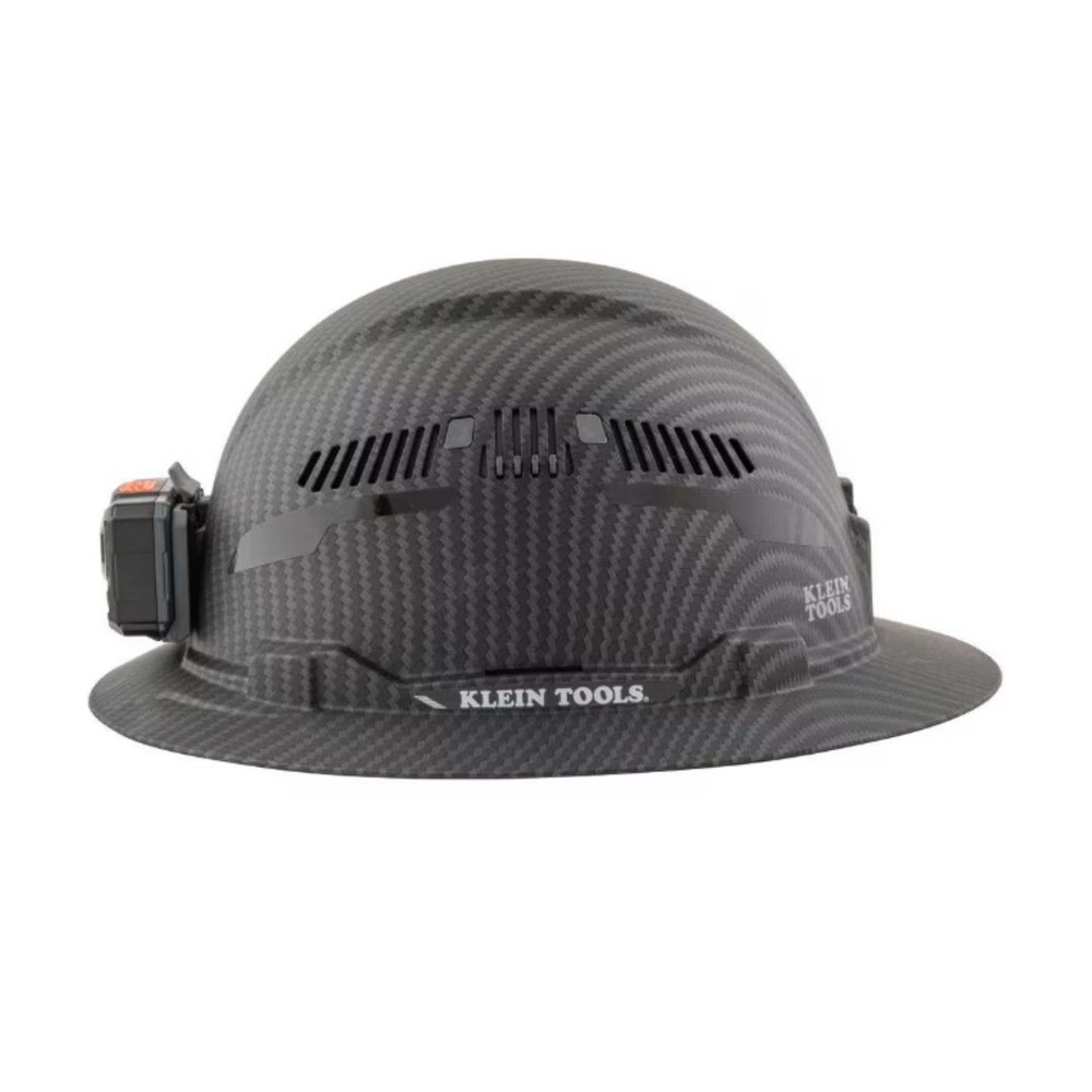 Klein Tools 60347 Hard Hat Premium KARBN™ Pattern Vented Full Brim Class C Lamp