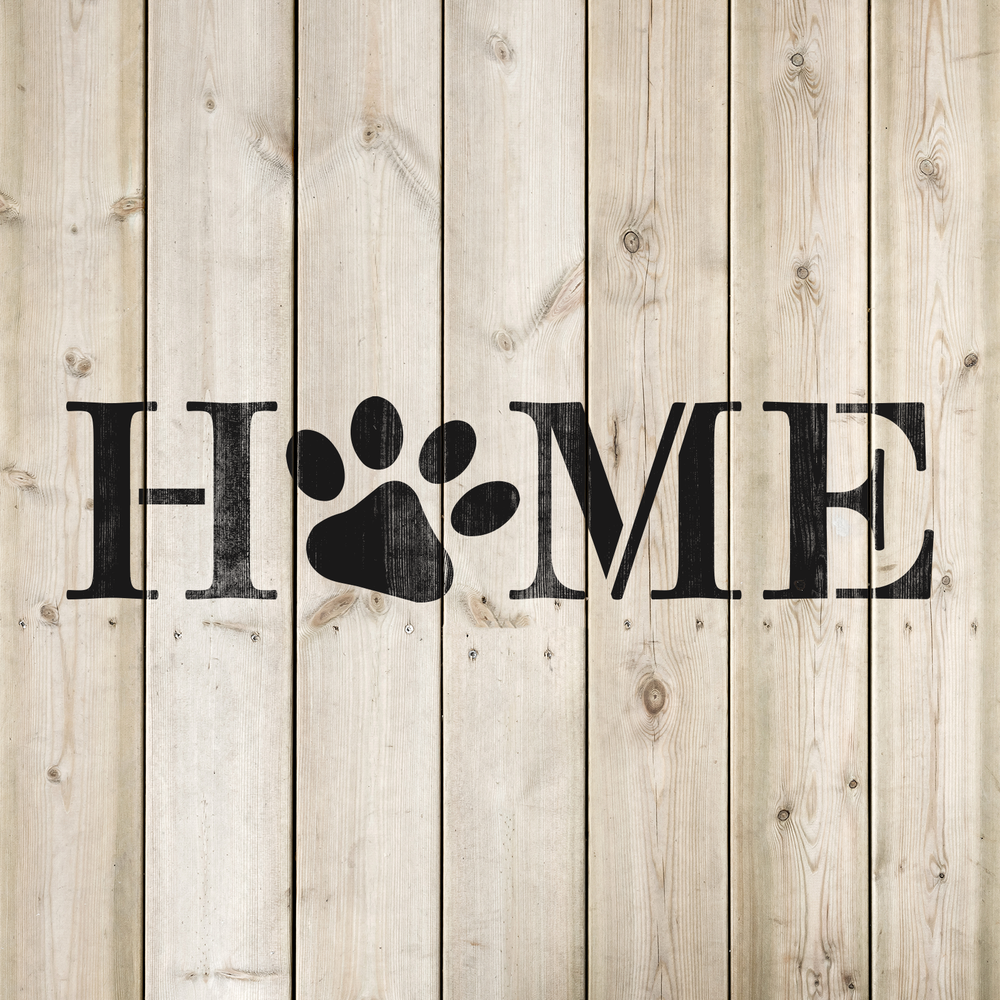 Home Paw Print Stencil - Durable & Reusable Mylar Stencils