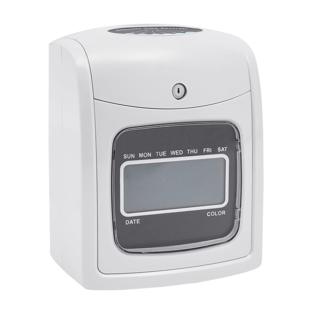 Time Clock Punch Card Employee Attendance Machine LCD Display Check- in Machine