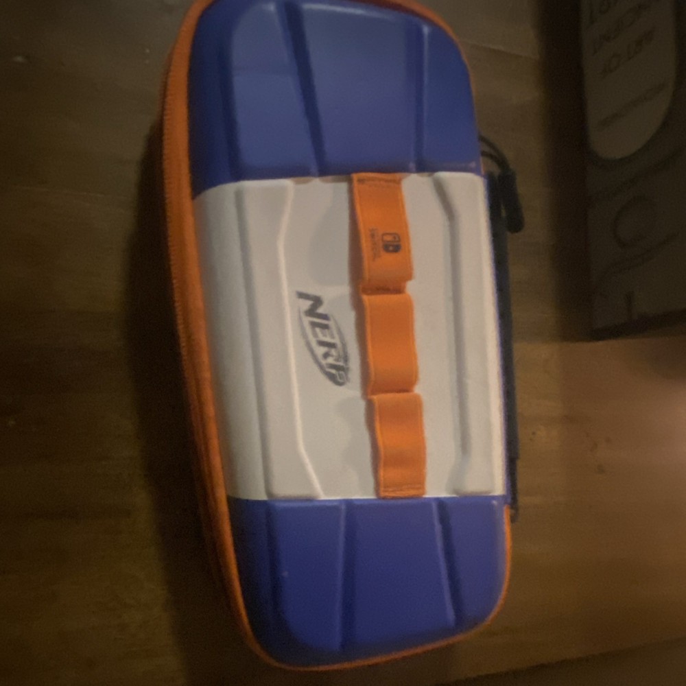 NERF Hard Shell Travel Case Blue White Orange for Nintendo Switch Console