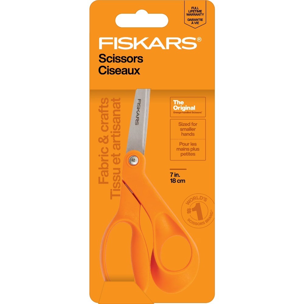 Fiskars 7" Petite Original, Orange-Handled Scissors