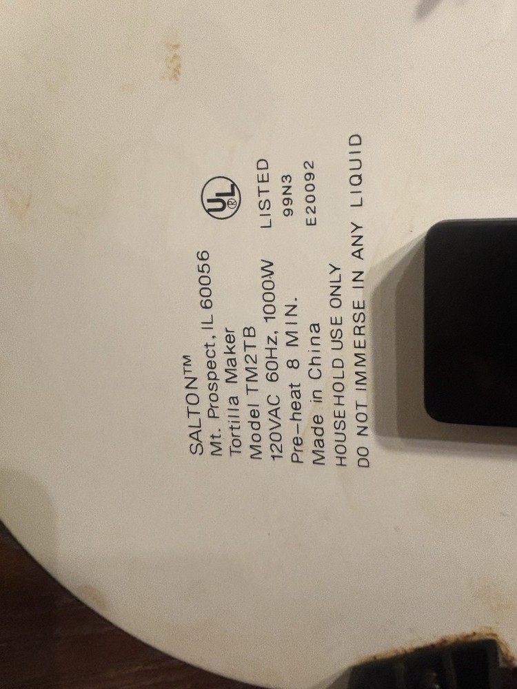 Wrap Master Tortilla Maker Tested Works Great Pre-owned