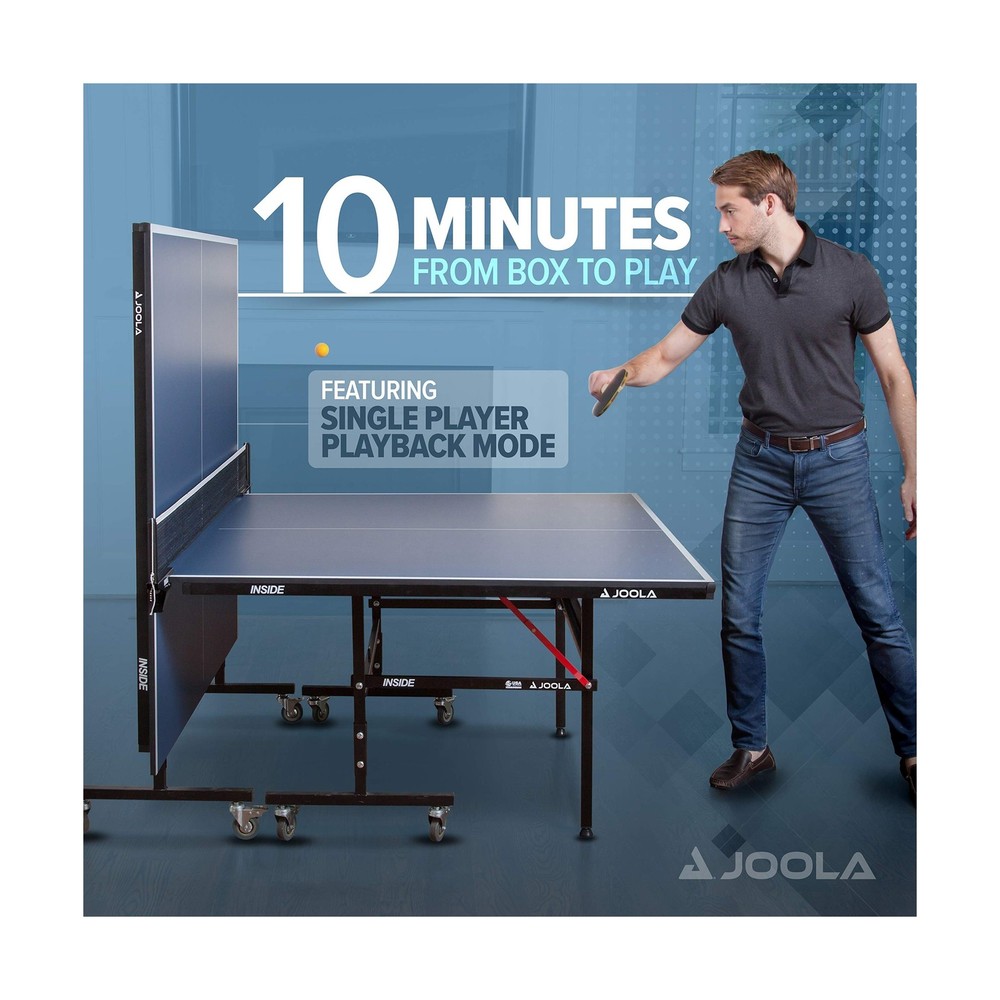 JOOLA Inside Professional MDF Indoor Ping Pong Table with Quick Clamp Table T...