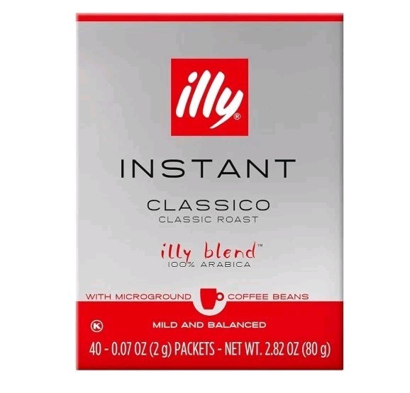 Illy Instant Coffee Classico 40 Singles Packets
