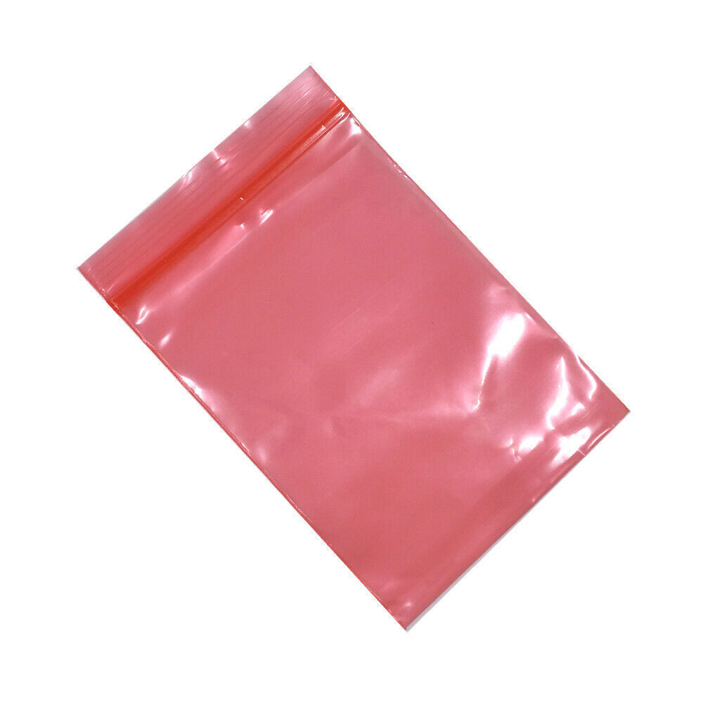 Red ESD Anti-Static Shielding for Zip Plastic Antistatic Lock Electronics Bags