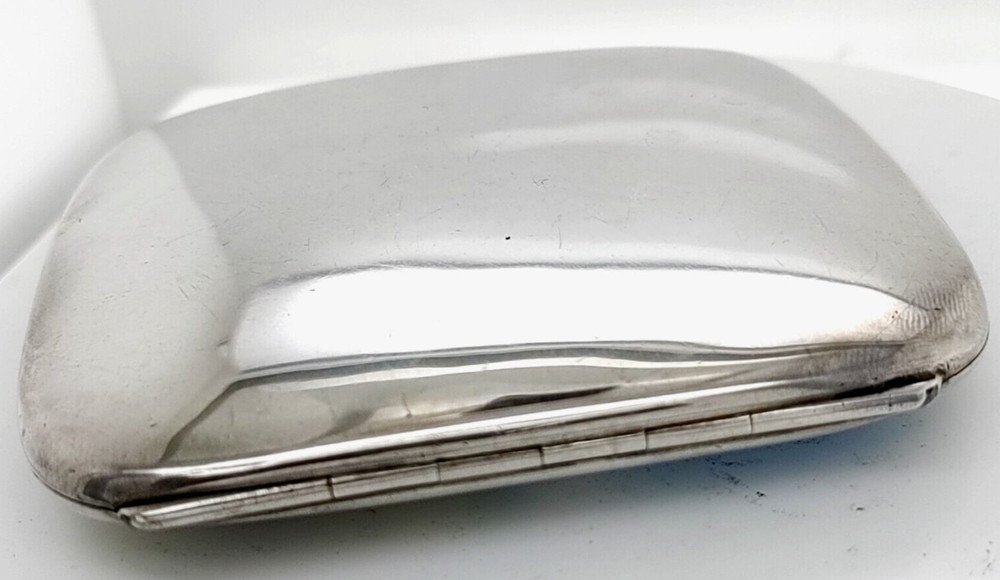 Charming Silver Cigarette Case with Fine Enamelled Scene