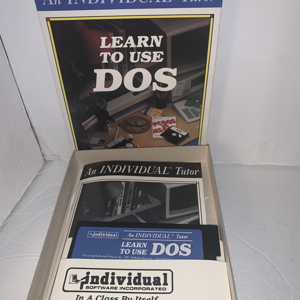 Vintage DOS Computer Based Learning Tools - Learn To Use By Individual Software