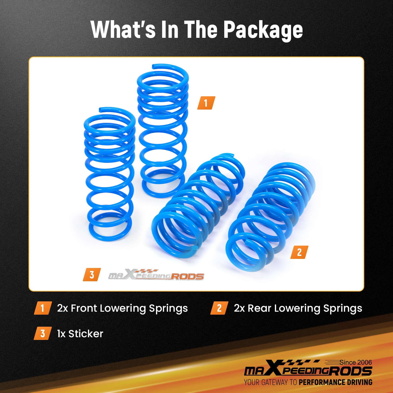 MaXpeedingrods Lowering Springs Drops 2" For Honda Accord 08-12 Acura TSX 10-14