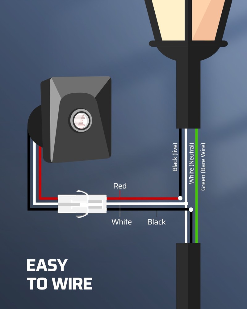 EDISHINE Photoelectric Switch, Post Light Sensor Replacement, Easy Install
