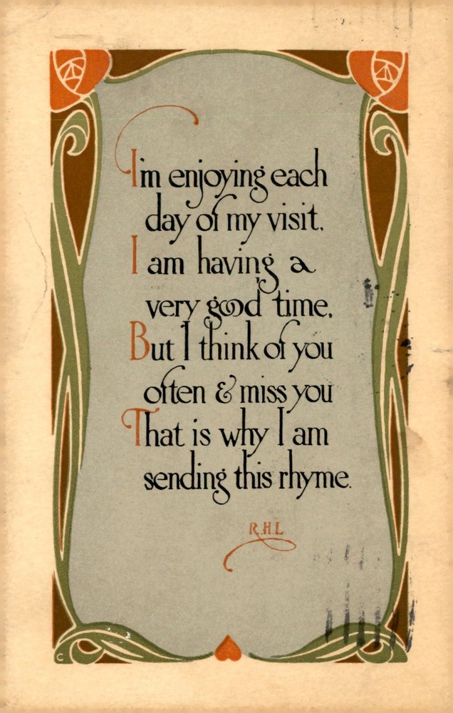 Visit to Joukis School, 1914 Postcard