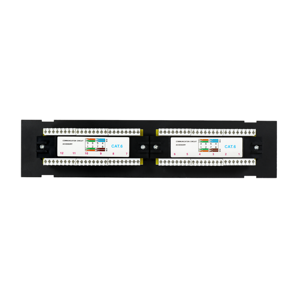 Cat6 12 Port Patch Panel RJ45 110 Mini Surface Wall Mount