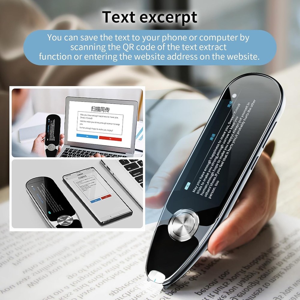 Translator Pen - 112 Languages OCR Scanner & Text-to-Speech Reader Pen