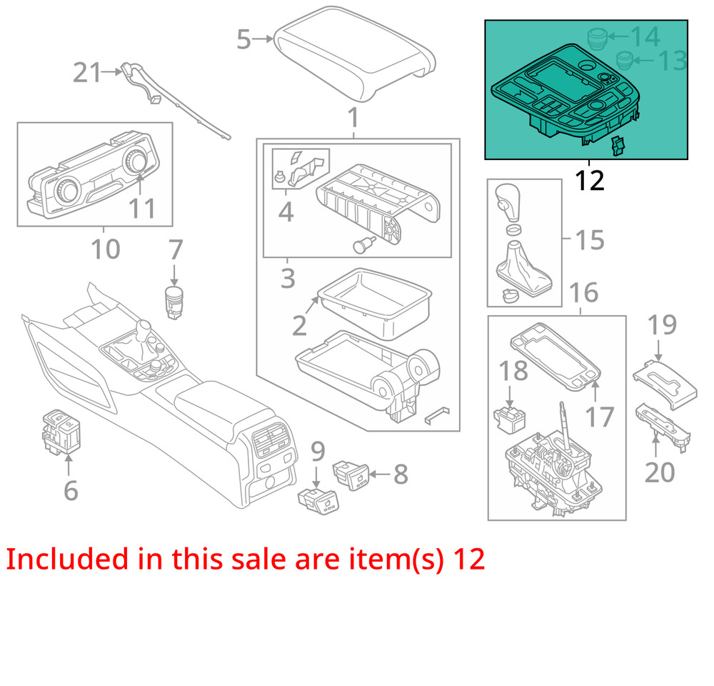 CONTROL PANEL CONSOLE MTD OEM 16-18 A6 AUDI 1YR WRNTY