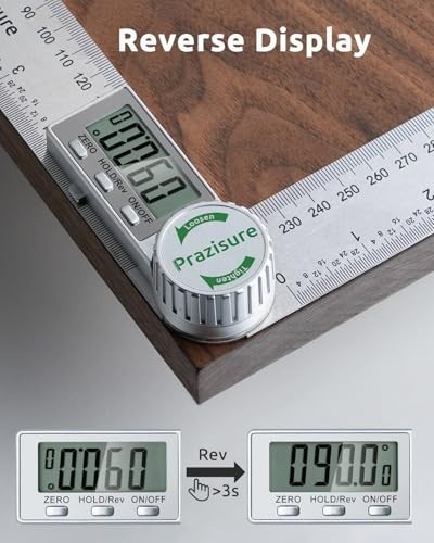 Digital Angle Finder Protractor - 7" Precision Measuring Tool for Woodworking, D