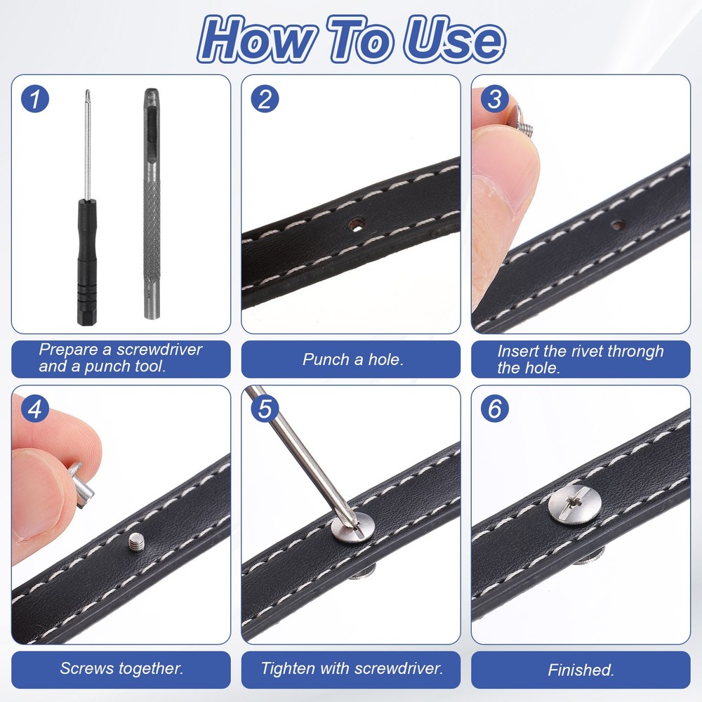 40set Phillips Chicago Screw M2x7mm Binding Post Screw, Silver