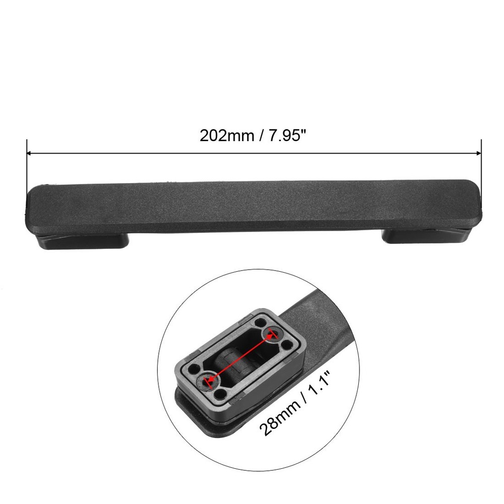Luggage Handle 202mm Length Strap Grip Replacement Black 2Pcs