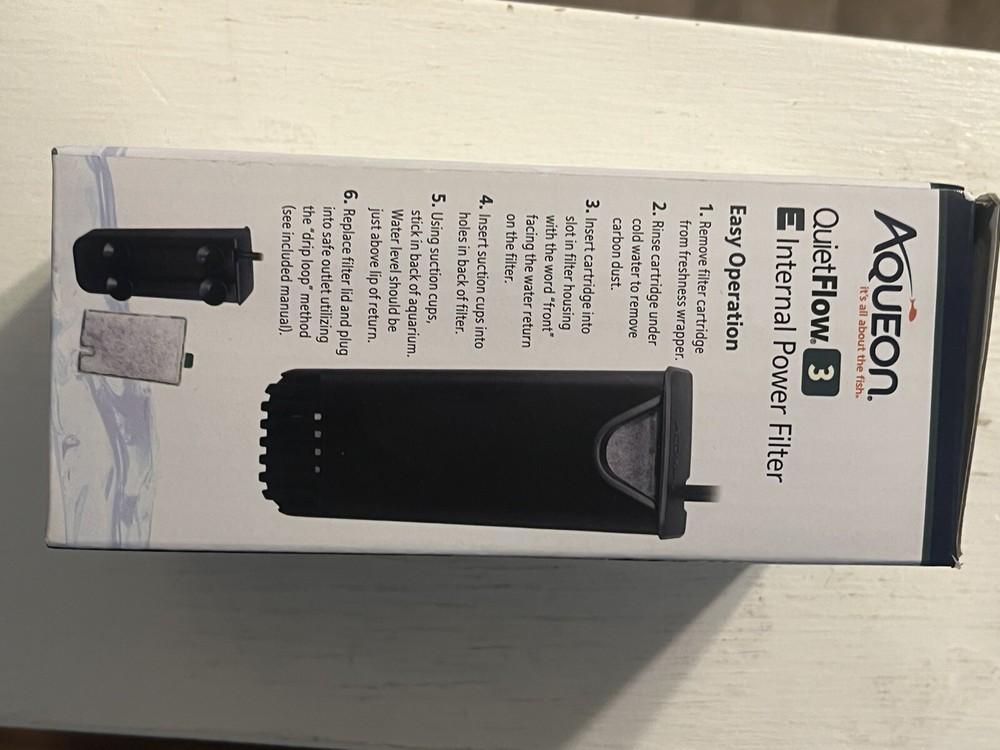 Aqueon QuietFlow 3 E Internal Power Filter 3 Gallon XS