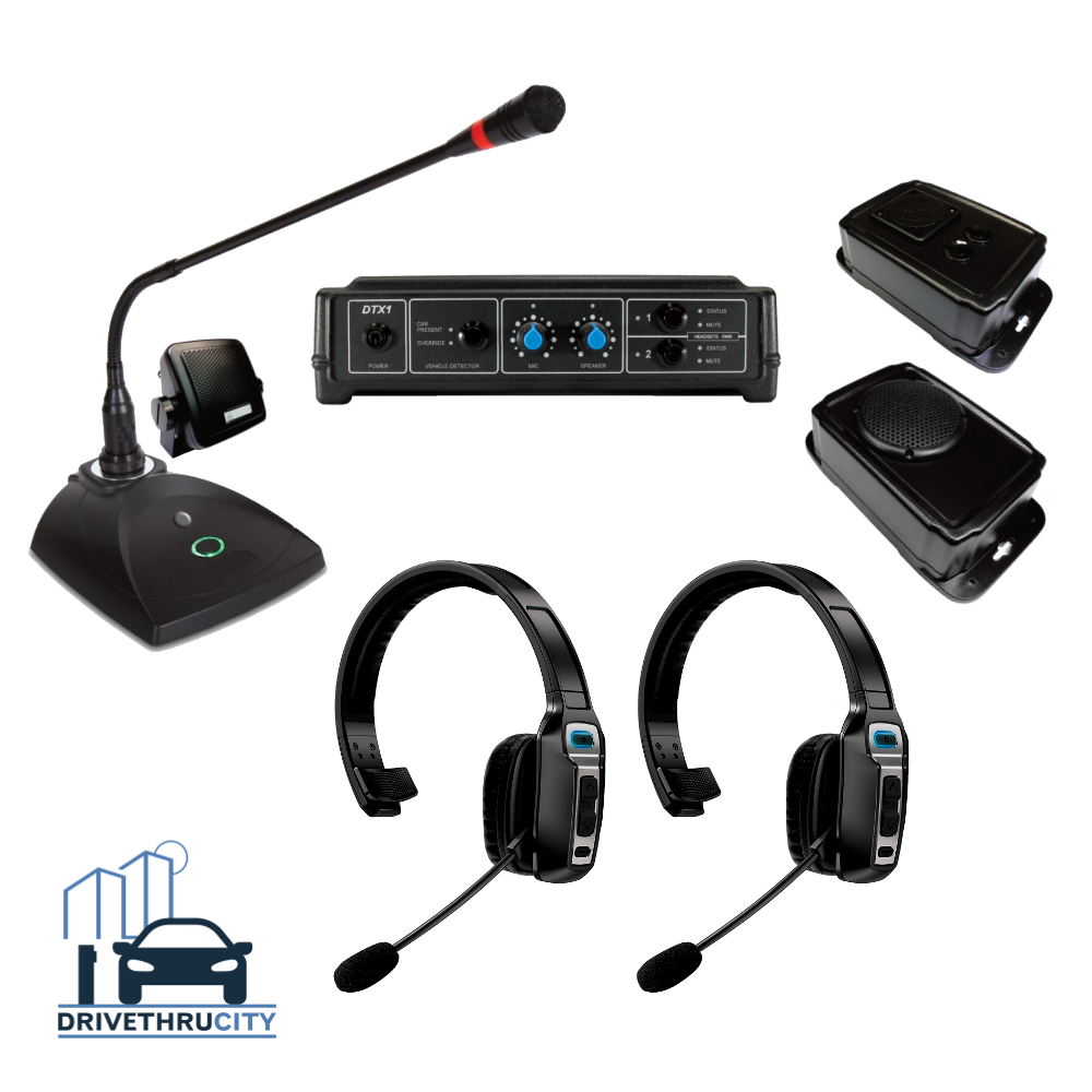 Complete DTX1 Headset Wireless Drive Thru Intercom System, Base Station Speaker
