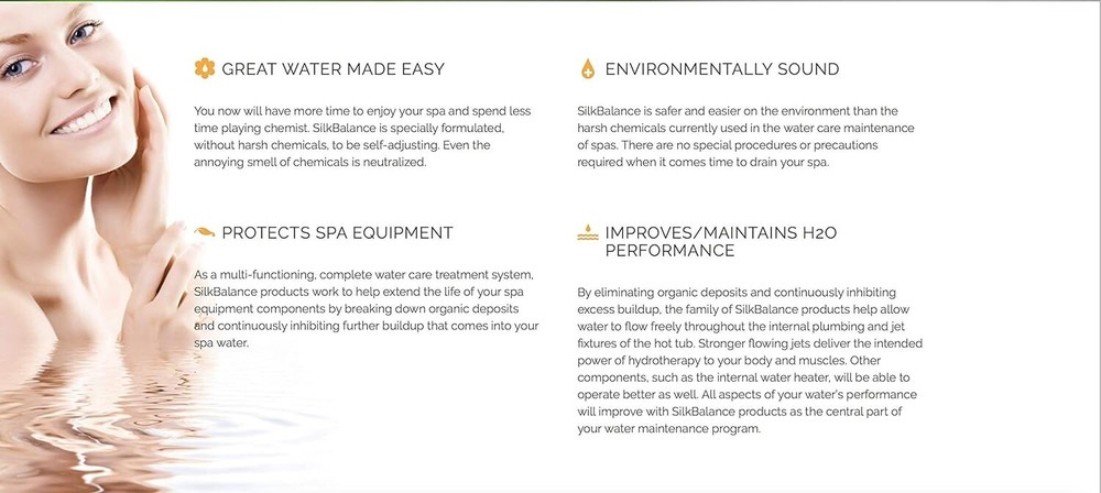 Silk balance clean Start hot tub cleaner solution