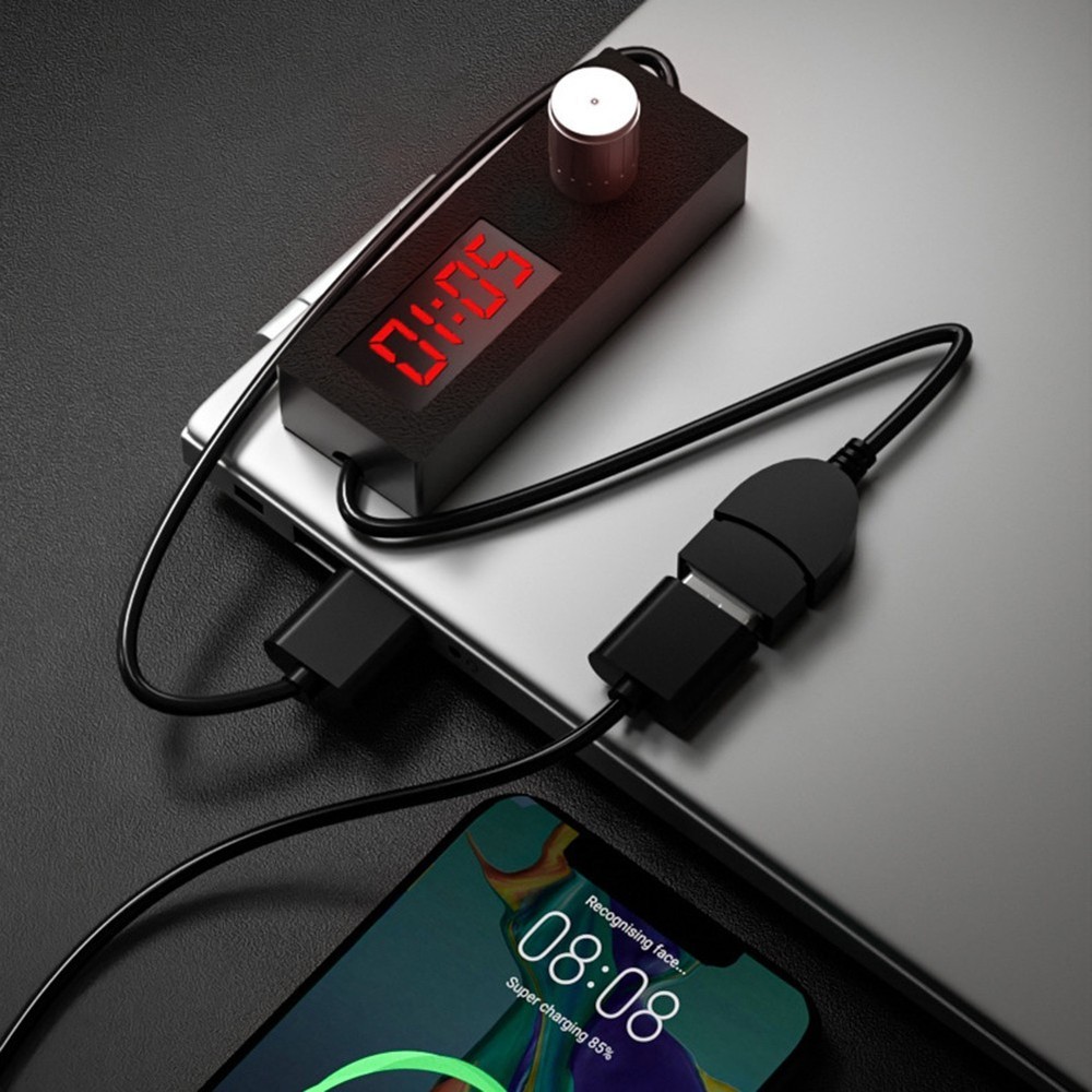 Adjustable USB Timer Cable with Power Off Switch for Aquarium and Home Use