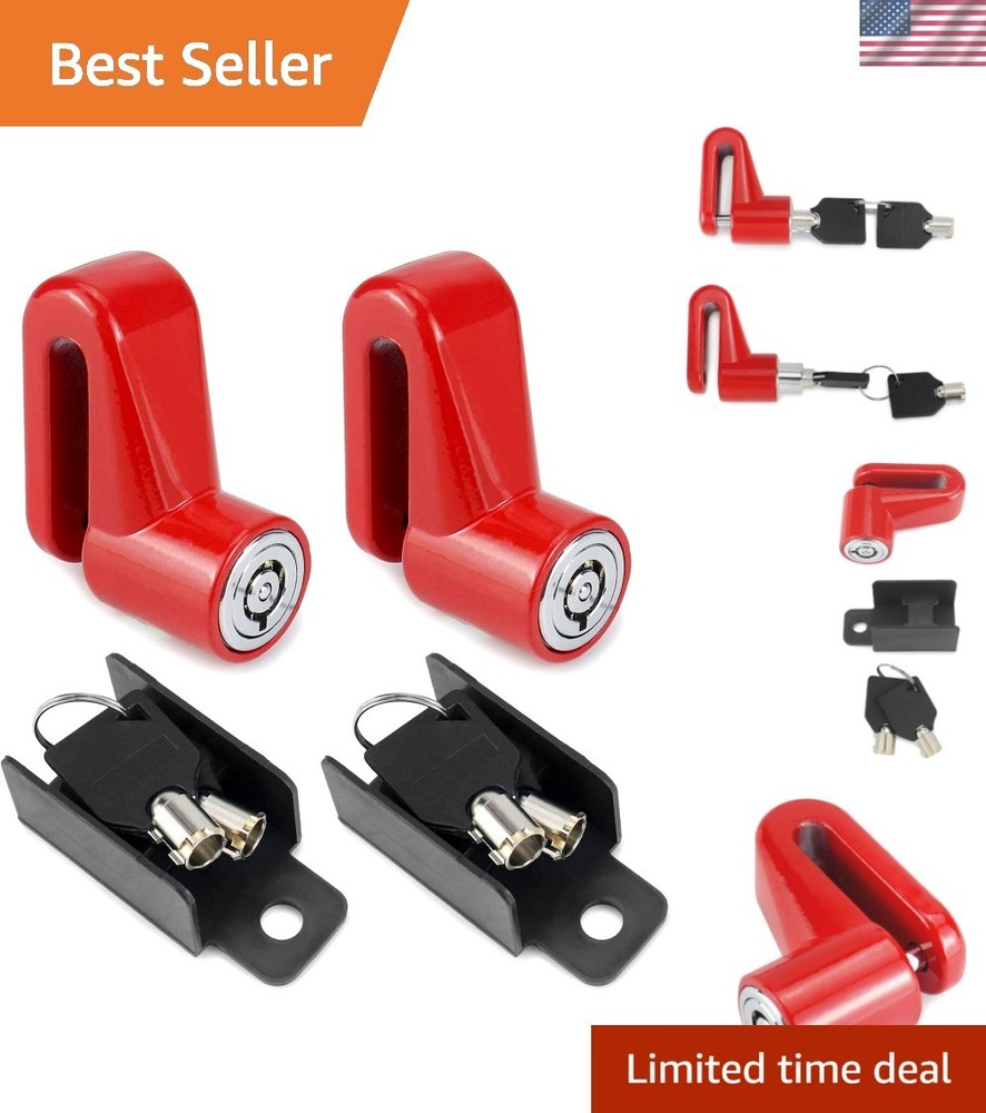 Heavy-Duty Disk Lock Set - Durable Security for Motorcycles & Bikes