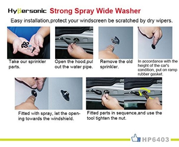 Universal Car Windshield Washer Sprayer 2Pcs Vehicle Nozzle