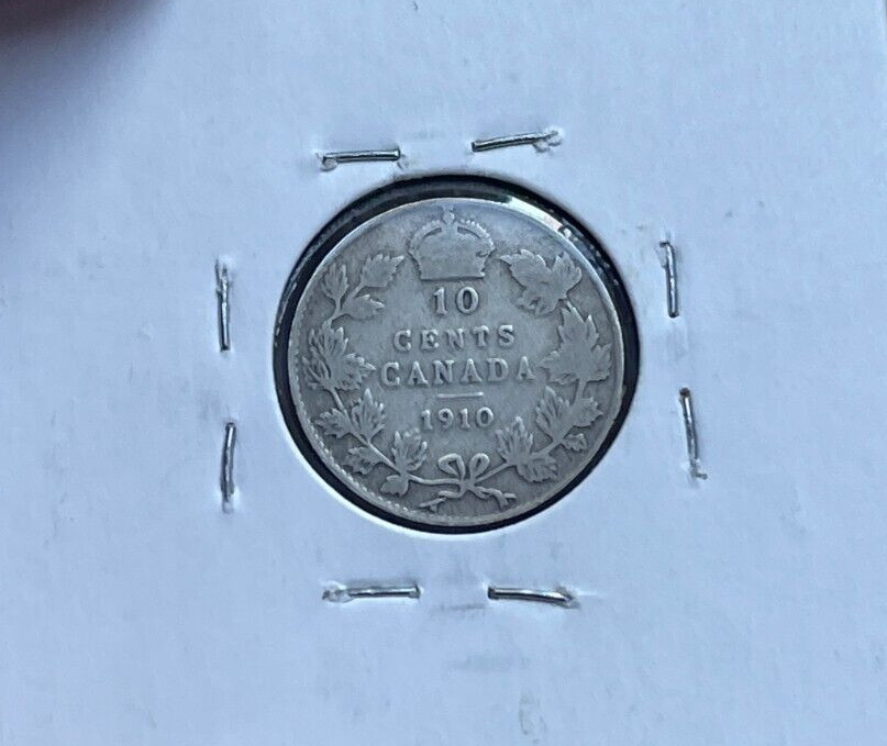 1910 Canada 10 Cents - Silver