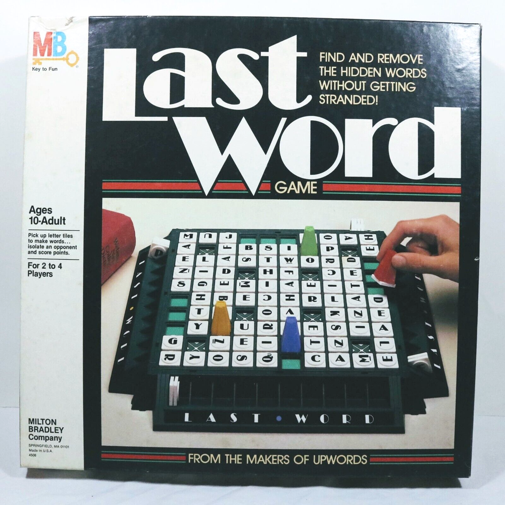 1985 Game Last Word Milton Bradley
