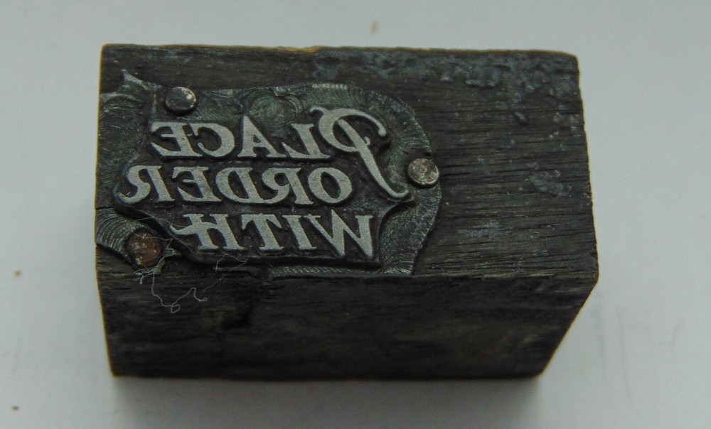 Printing Letterpress Printers Block Place Order With